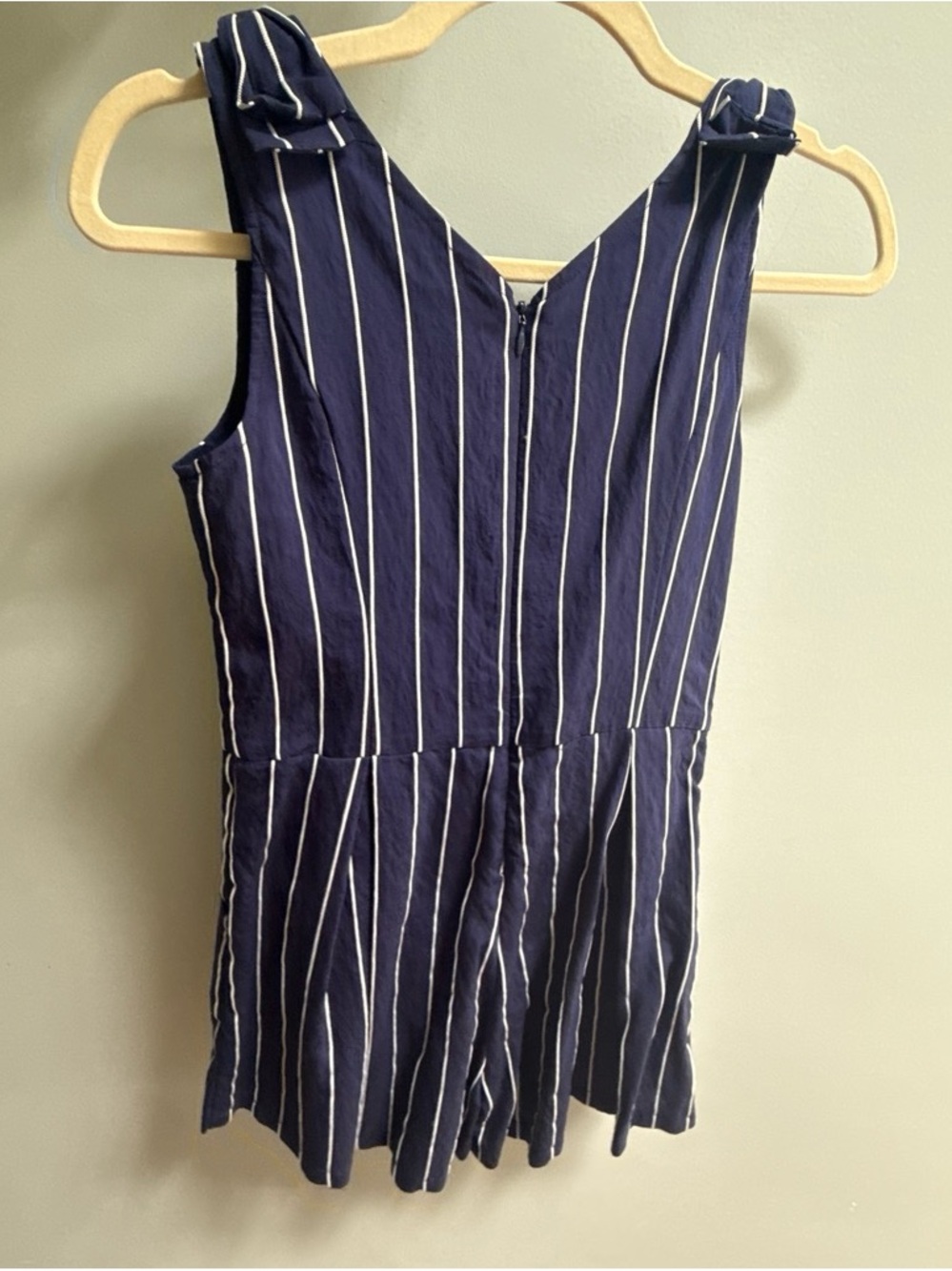 Habitual Navy and White Striped One-Piece Romper
